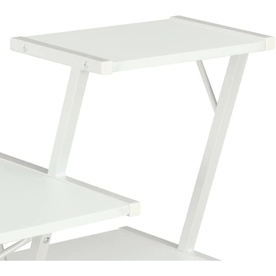 Γραφείο Βιβλιοθήκη VidaXL από Μοριοσανίδα 116x50cm - Λευκό image 4