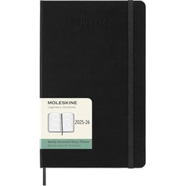 Ημερολόγιο Εβδομαδιαίο Moleskine 2025-2026 18Μ Οριζόντιο Large Black Hard
