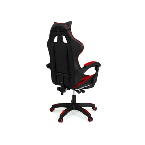 Καρέκλα Gaming Idomya 30078800 από Δερματίνη με Υποπόδιο - Μαύρη/Κόκκινη image 5