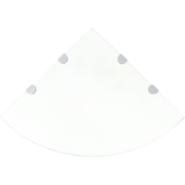 Ράφια Τοίχου VidaXL Γωνιακά από Γυαλί 45x0.8x45 cm 2 Τμχ - Διάφανο