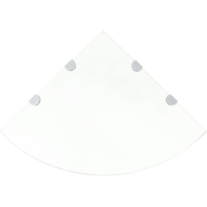 Ράφια Τοίχου VidaXL Γωνιακά από Γυαλί 45x0.8x45 cm 2 Τμχ - Διάφανο VIDAXL