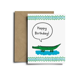 Ευχετήρια Κάρτα Spread The Magic Birthday Crocodile Kraft Collection