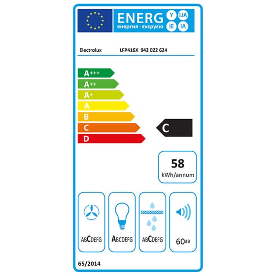 ELECTROLUX LFP416X 60 cm Inox Απορροφητήρας Συρόμενος image 9