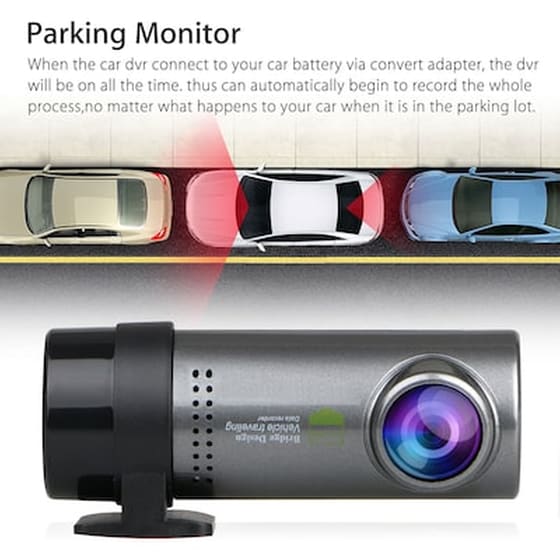 Wifi Mini Καταγραφική Κάμερα Αυτοκινήτου Full Hd 1080p 170° Με Ανιχνευτή Κίνηση image 5