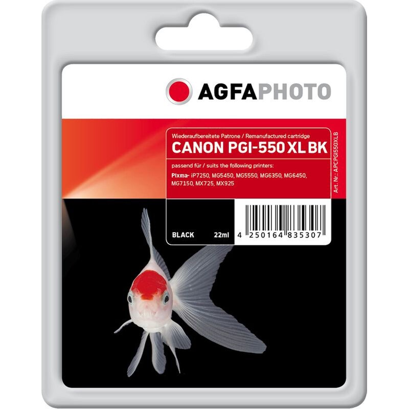 AGFAPHOTO AgfaPhoto CLI-551BK Μαύρο Μελάνι Εκτυπωτή
