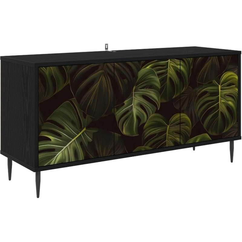 Έπιπλο Τηλεόρασης VidaXL ELBURG 102 x 33 x 51 cm - Μαύρη Δρυς