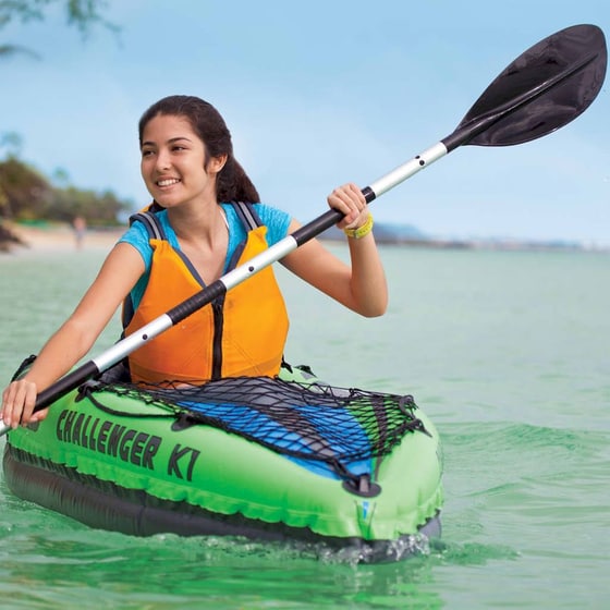 Καγιάκ Φουσκωτό Διθέσιο Intex Challenger K1 274cm - Πράσινο image 2
