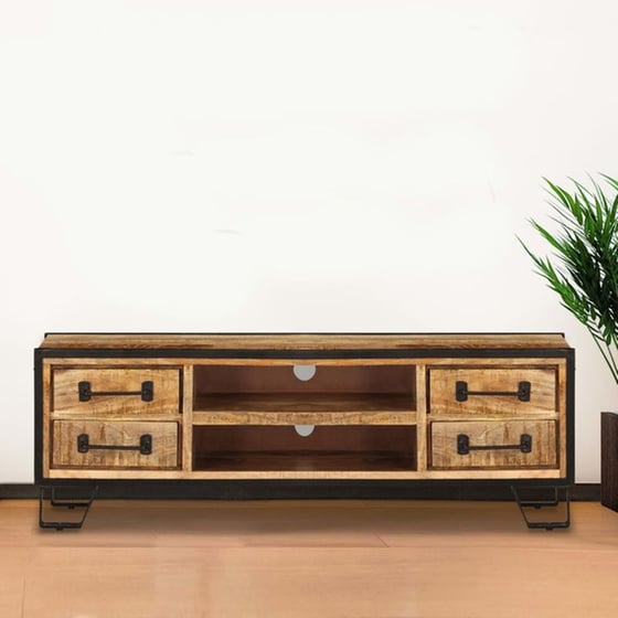 Έπιπλο Τηλεόρασης VidaXL από Ξύλο 120x30x40cm - Καφέ/Μαύρο image 1