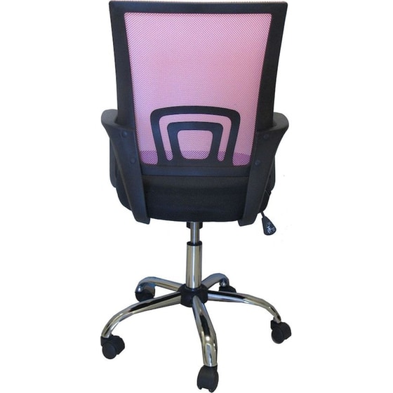 Καρέκλα Γραφείου ArteLibre Αλκυόνη από Ύφασμα Mesh - Ροζ/Μαύρη image 1