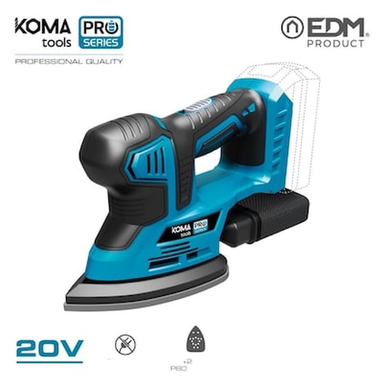 Πολυτριβείο Χούφτας/δέλτα Μπαταρίας 20v Ιόντων-λιθίου Koma Tools Pro 08753 Edm Spain image 0