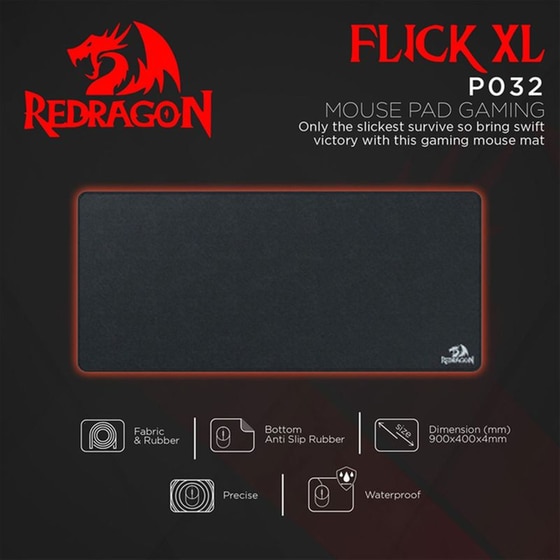 Redragon Flick XL P032 Gaming Mouse Pad XL 900mm - Μαύρο image 3
