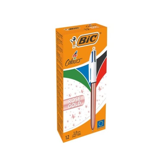 Στυλό Διαρκείας BIC 4 Χρώματα Roze Gold 0.4 mm image 0