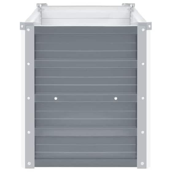 Vidaxl Ζαρντινιέρα Υπερυψωμένη Γκρι 100x40x45 Εκ. Γαλβανισμ. Χάλυβας image 5