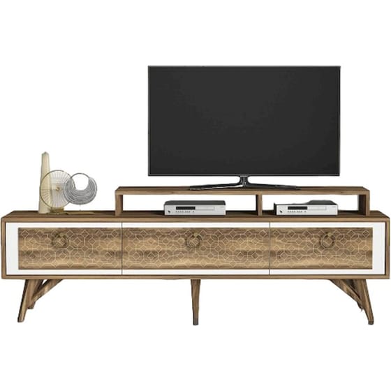 Έπιπλο Τηλεόρασης Pepone από Μοριοσανίδα 180x29.5x62.5 cm - Καρυδί image 0