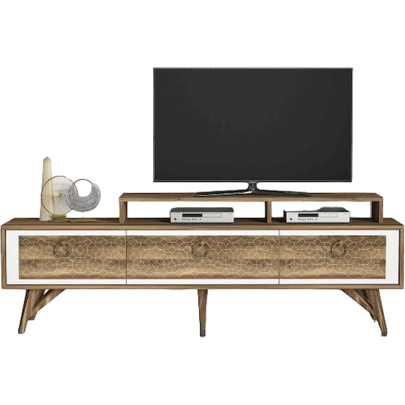 24MALL Έπιπλο Τηλεόρασης Pepone από Μοριοσανίδα 180x29.5x62.5 cm - Καρυδί