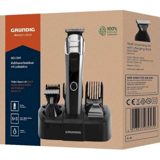 GRUNDIG MGK 6841 Ξυριστική Μηχανή Επαναφορτιζόμενη Γκρι image 4