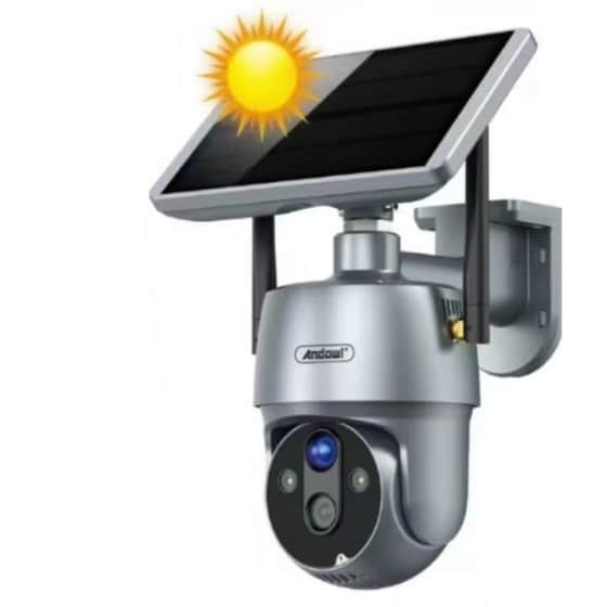 Ασύρματη IP Camera Andowl Bullet / Box Αδιάβροχη Μπαταρίας 1080p Full HD με WiFi & Αμφίδρομη Επικοινωνία Ασημί image 0