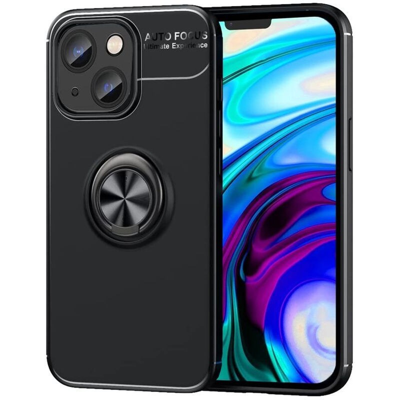 ANCUS Θήκη Apple iPhone 14 - Ancus AutoFocus Shockproof με Ring Holder - Black