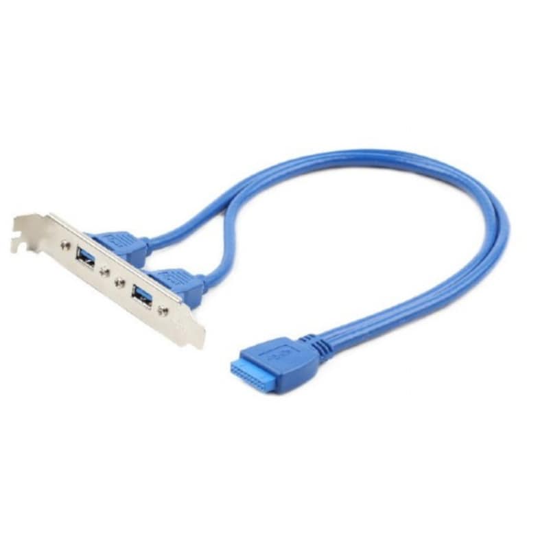 Καλώδιο δεδομένων Gembird Cc-usb3-receptacle 2x Usb Ασημί Blue (0,45 Cm) Gembird