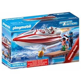 PLAYMOBIL® Sports & Action Αγωνιστικό Ταχύπλοο Σκάφος Με Μοτέρ (70744)