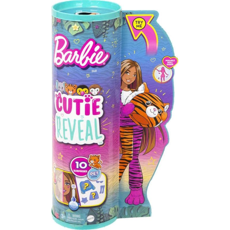 Κούκλα Barbie Cutie Reveal Jungle Series Τιγράκι (HKP99)