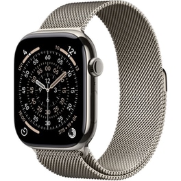 Apple Watch Series 11 GPS + Cellular 46mm Natural Titanium Case with Natural Milanese Loop - S/M
