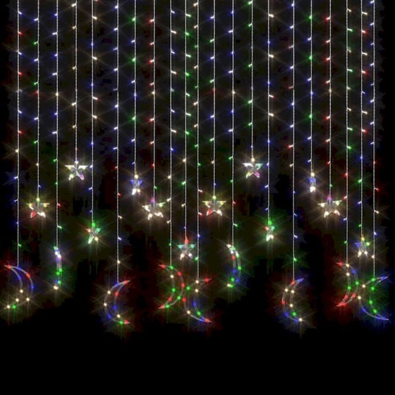 Λαμπάκια Vidaxl Σε Σχήμα Αστέρι Και Φεγγάρι Με 345 LED - Πολύχρωμα image 3