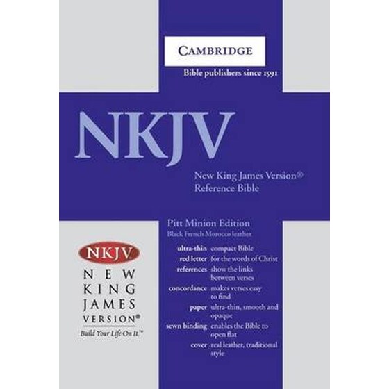 NKJV Pitt Minion Reference Bible, Black Goatskin Leather, Red-letter Text, NK446:XR image 0