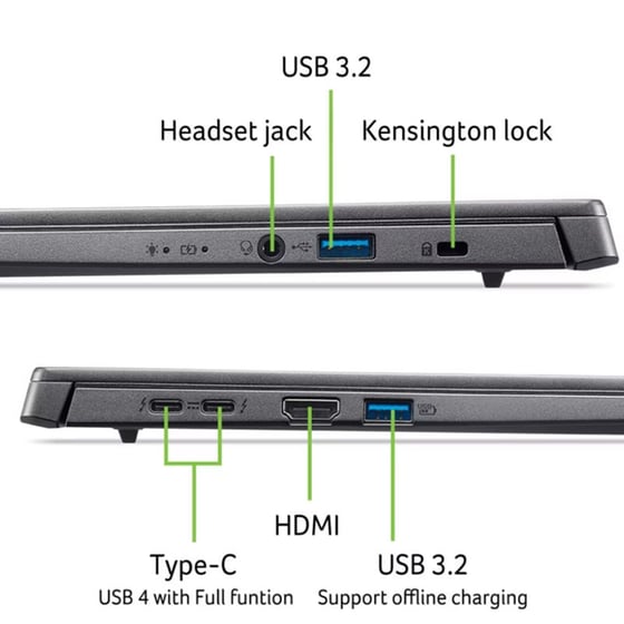Acer Aspire 14 AI A14-52M-52A4 Copilot+ PC 14" FHD OLED (Core Ultra 5 - 226V/16 GB/512 GB/Arc Graphics/Windows 11 Home) Laptop image 9