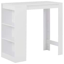 Τραπέζι Vidaxl Μπαρ Με Ράφια 110x50x103 cm - Λευκό