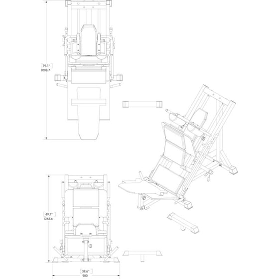 BODYCRAFT F-660 Πολυόργανο Πρέσα Ποδιών Μαύρο image 4