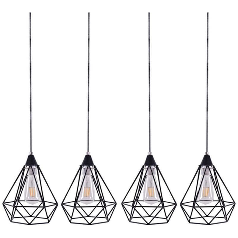 Φωτιστικό Οροφής Πολύφωτο Homelighting Mila 77-4348 Μεταλλικό - Μαύρο