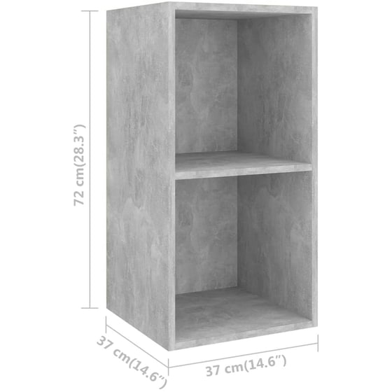 Έπιπλο Τηλεόρασης VidaXL Μοριοσανίδα 3 Τμχ 37x37x72cm - Γκρι image 5