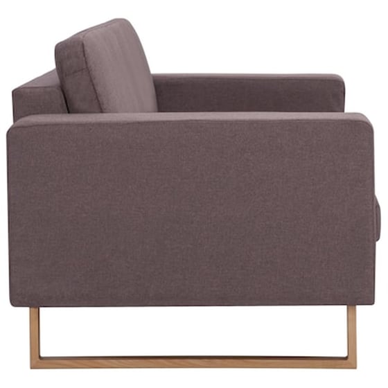 Vidaxl Καναπές Τριθέσιος Χρώμα Taupe Υφασμάτινος image 5