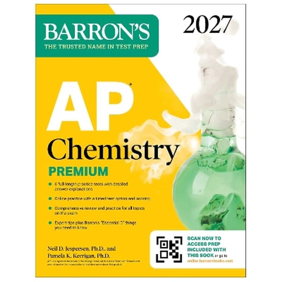 AP Chemistry Premium, 2027: Prep Book with 6 Practice Tests + Comprehensive Review + Online Practice image 0