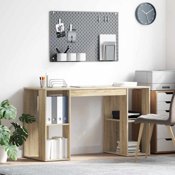 Γραφείο VidaXL από Επεξεργασμένο Ξύλο 130x50,5x75 cm - Sonoma Δρυς image 1