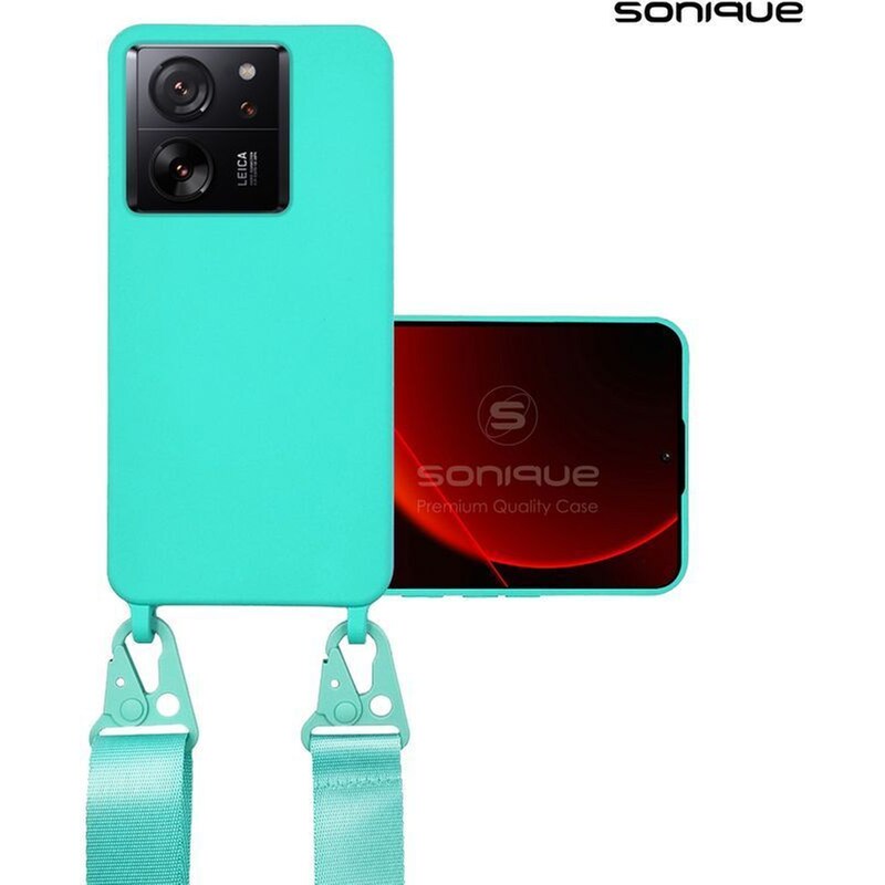 Θήκη Σιλικόνης Με Strap Carryhang Sonique Xiaomi Xiaomi 13t 5g / Xiaomi 13t Pro 5g Γαλάζιο