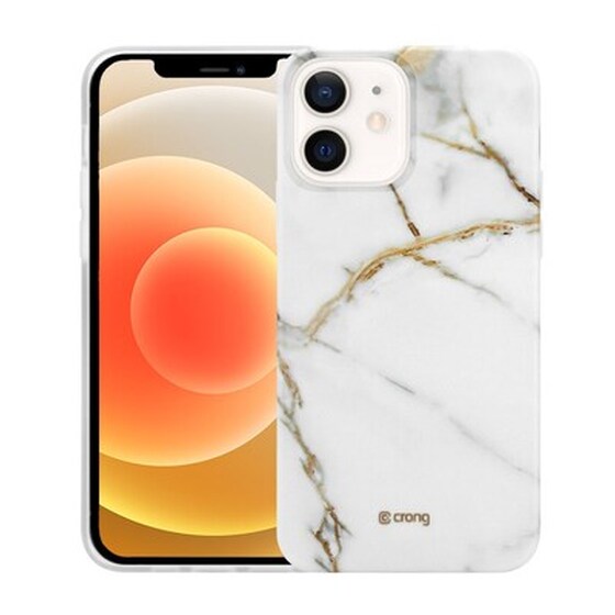 Θήκη Apple iPhone 12 Mini - Crong Marble - White image 1