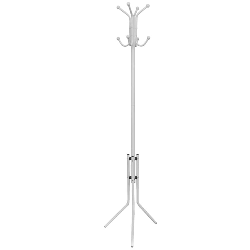 Καλόγερος Vidaxl Μεταλλικός 41x41x179 cm – Λευκός