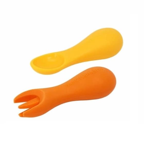 Marcus Και Marcus Εκπαιδευτικό Σετ Σιλικόνης Κουτάλι Και Πιρούνι Καμηλοπάρδαλη image 0