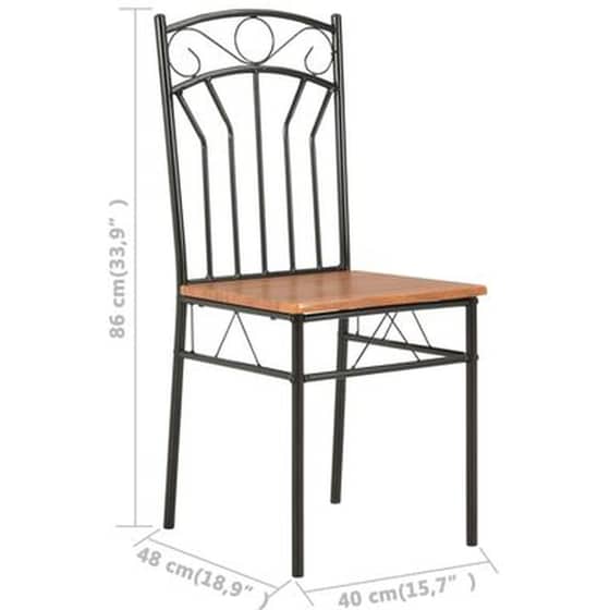 Καρέκλες Τραπεζαρίας Vidaxl από Mdf 4 Τμχ - Καφέ image 7