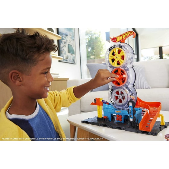 Παιχνιδολαμπάδα Mattel Hot Wheels Super Twist Tire Shop - Συνεργείο Ελαστικών (HDP02) image 5