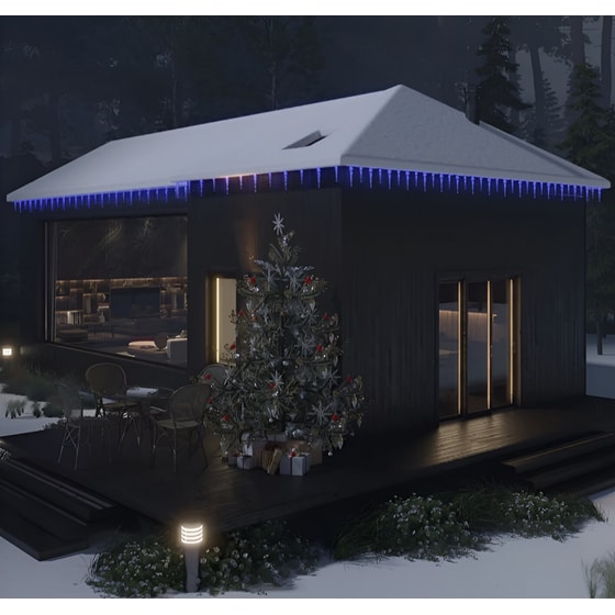 Χριστουγεννιάτικα Λαμπάκια VidaXL Σταλακτίτες 40 Led 2m - Μπλε image 3