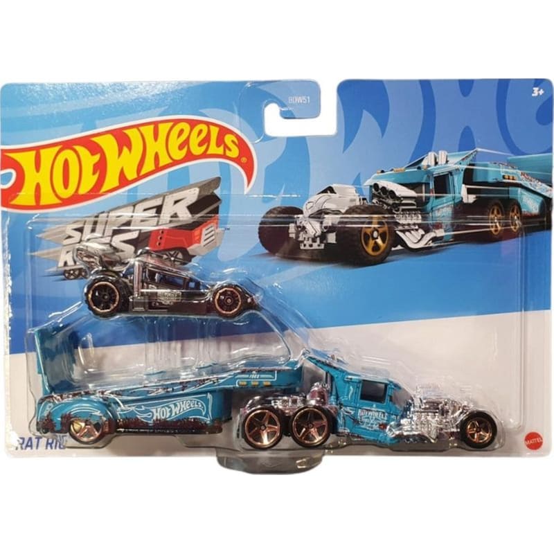 Hot Wheels Φορτηγό και Αυτοκινητάκι Super Rigs – Rat Rig