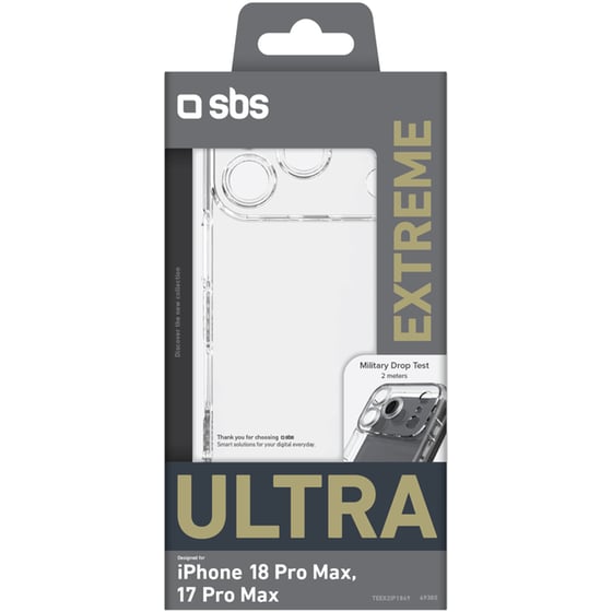 Θήκη Apple iPhone 18 Pro Max/17 Pro Max - SBS Extreme X2 Cover - Transparent image 1