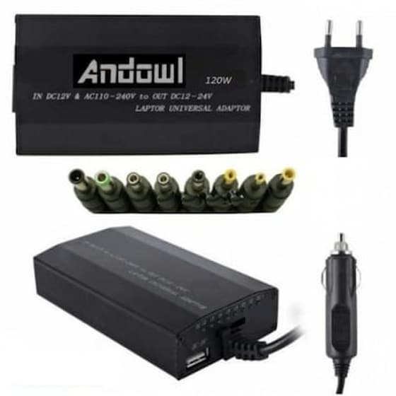 Φορτιστής Laptop Universal - Andowl Q-A23 120W - Black image 0