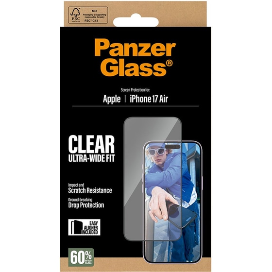 Προστατευτικό οθόνης Apple iPhone Air - PanzerGlass Clear Ultra-Wide Fit Screen Protection image 3