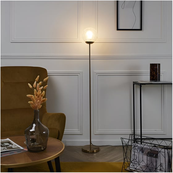 Φωτιστικό Δαπέδου Home Deco Factory E27 Μεταλλικό - Χρυσό image 1