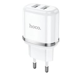 Φορτιστής Πρίζας Hoco N4 Aspiring 2x Usb 2.4A - White