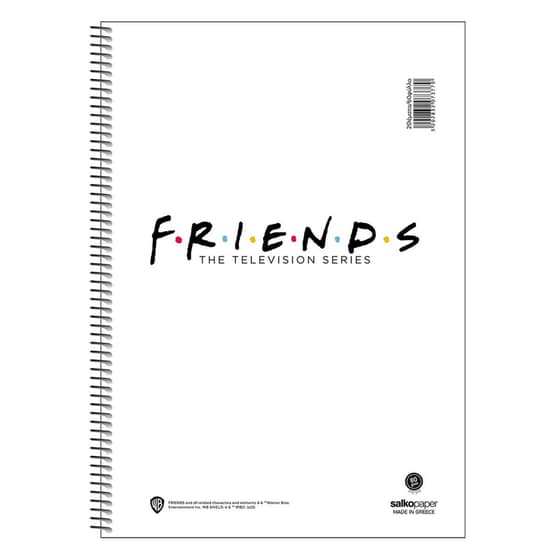Τετράδιo Μονό Σπιράλ Salko Α4 4 Θεμάτων Friends V1 (1 Τεμάχιο) image 0